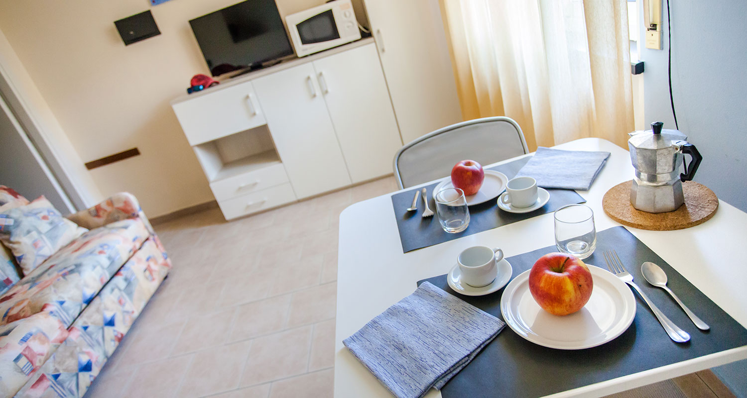 Interior of Studio Apartment A1 at Residence La Palma