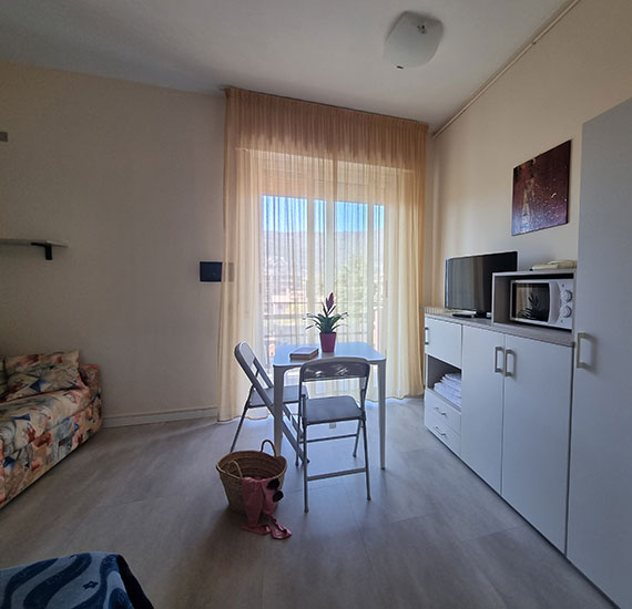 Innenbereich der Einraum-Appartement A2 in der Residenz La Palma