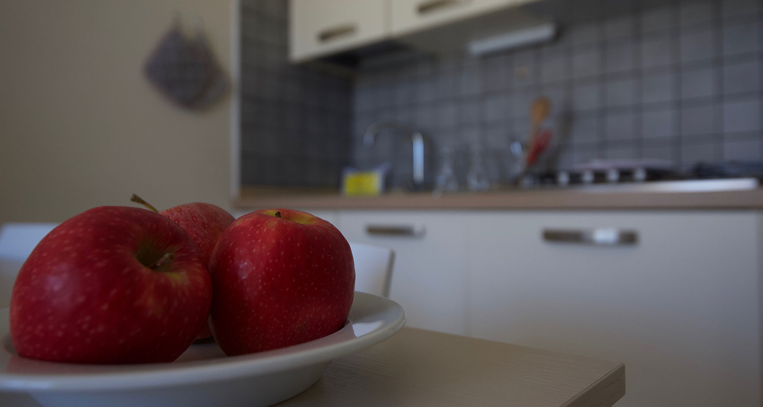 Intérieur de l'appartement de deux pièces C, côté rue