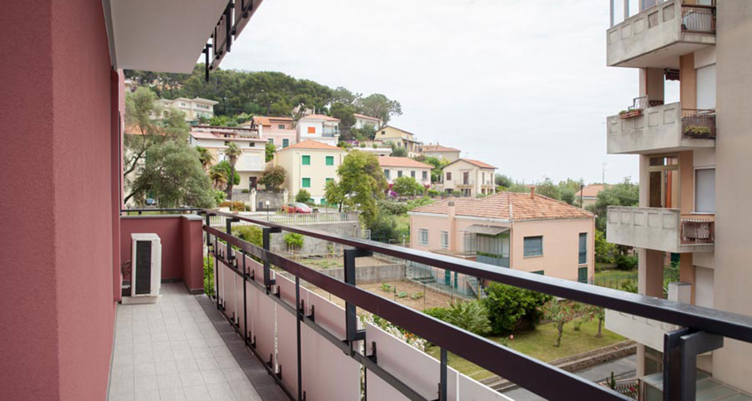 Photo of the balcony of the street-side two roomed apartment C