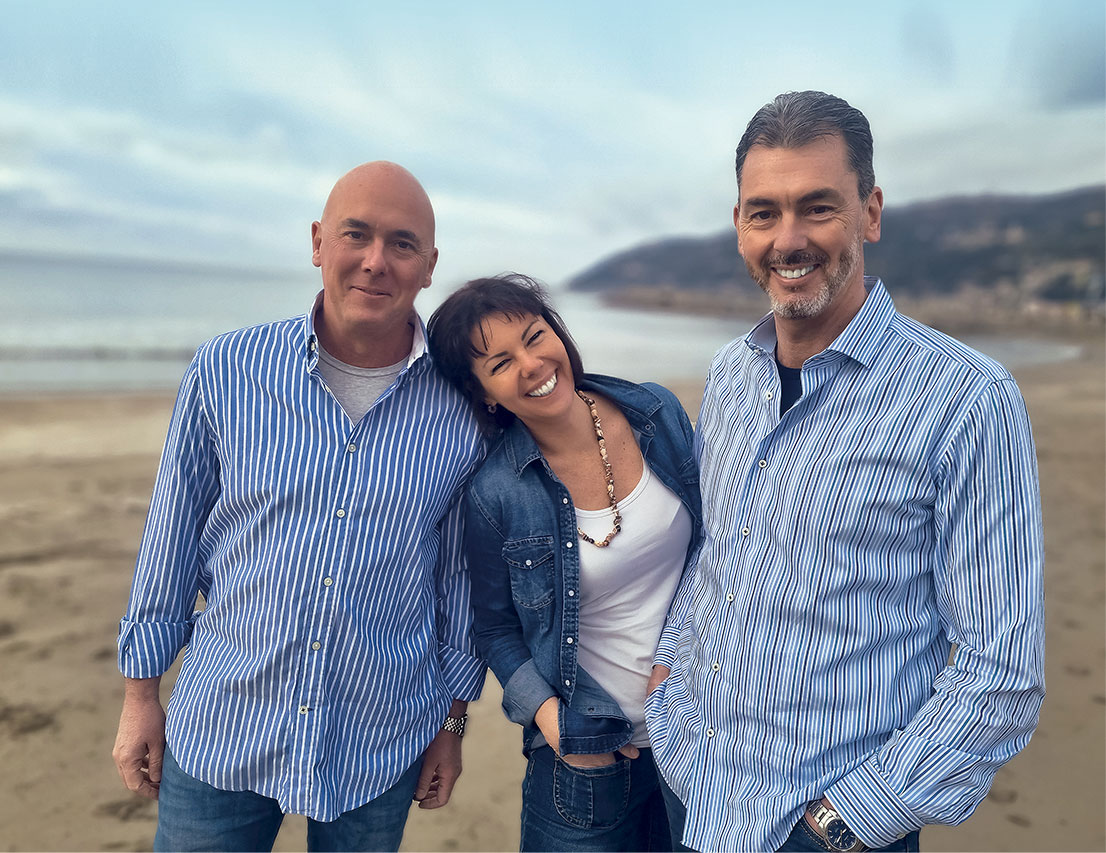 Foto dei tre proprietari del Residence: Stefano, Donatella e Claudio